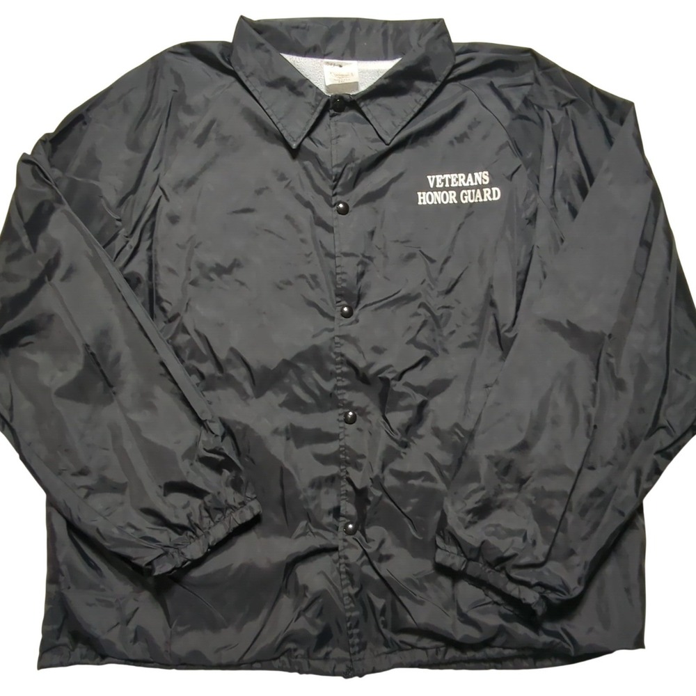 VTG 80s VETERANS HONOR GUARD x Auburn Sportswear Coaches Jacket Men XXL USA